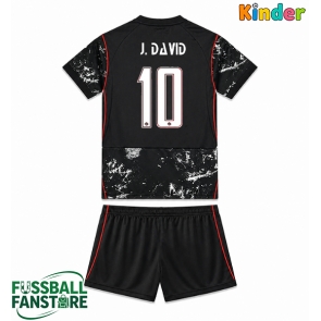 Kanada Jonathan David #10 Replik Auswärtstrikot Kinder WM 2026 Kurzarm (+ Kurze Hosen)